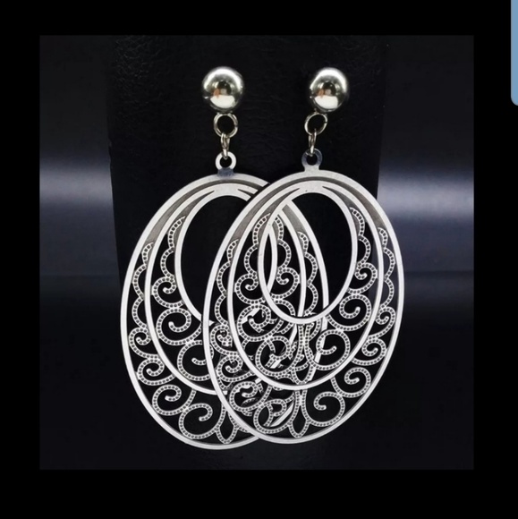 Oval Bohochic stud earrings - Picture 1 of 1